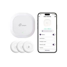 Loocam Wireless Water Leak Sensor, Zigbee Connection, Water Leakage Detector for Kitchen Bathroom Basement, Smart Home APP Remote Control (3 x Water Detectors and 1 x Loocam Zigbee Hub/Gateway)