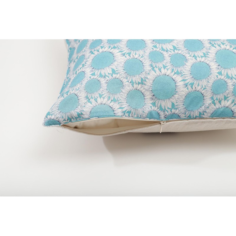DDintex FLORET LONDON Cushion Cover Hello Sunshine Blue 45x45cm [With