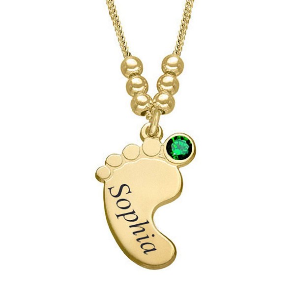 KIDDI-MEDIA Baby Foot Pendant with Engraving of the Name /
