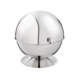 APS Sugar Ball, Sugar Bowl with Roll Lid, Stainless Steel Sugar Jar with Lid, 14 x 14 cm, Height 14 cm