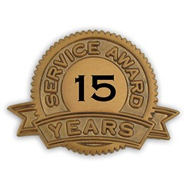 PinMart 15 Years of Service Award Lapel Pin