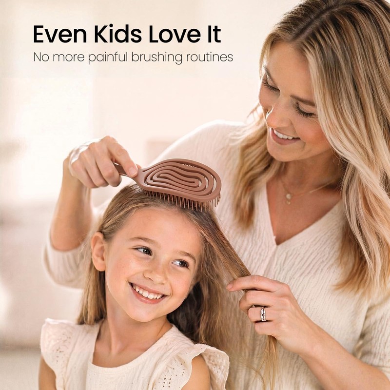 AIMIKE Detangle Hair Brush, Gentle Spiral Detangler for Fine, Fragile
