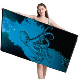 Komicea Strandtuch XXL 90×180 cm, Strandtuch Mikrofaser Groß Schnelltrocknendes, Mikrofaser Handtuch Damen, Sandfrei Badetuch für Sport Reise Strand Sauna