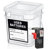 Battery Recycling Container with Battery Testers for Household Batteries, QHAND