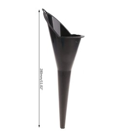 Auto Engine Oil Funnel,Black,Multi-Function Auto Engine Oil Petrol Change Funnel Long Stem Plastic for Car Motorcycle ATV Boat Multi-Function Circular and, Large:28cm Oil System Tools (11.02in)