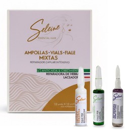 Seleine Essential Hair – Hair Ampoules – Professional Hair Repair Treatment for Damaged Hair, Hair Loss & Growth – Keratin, Semi Di Lino & Milk Formulas – (12 x 0.4 fl oz)