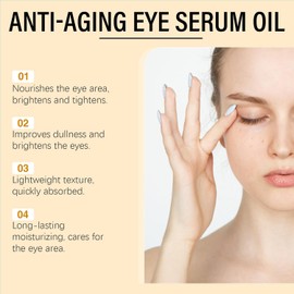Aceite de Suero para Ojos con VC, Antienvejecimiento, Reafirmante e Iluminador, Reduce Arrugas, Líneas Finas e Hinchazón, Hidratante (2 PCS)
