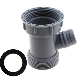 TAODAN Grey Kitchen Sink Drain Adapter Multipurpose Y Shaped Flexible Pipe Connector with Gasket Kitchen Sink Downpipe Fittings PP Material