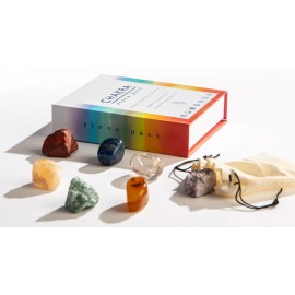 Chakra Stone Pack 7 Stones in Box + Bag, Healing Balance Yoga Meditation Reiki
