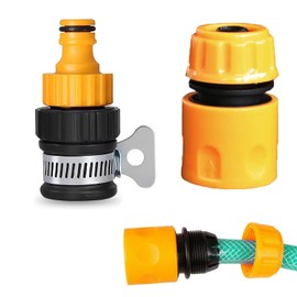 WPNCYK Hose Attachment for Kitchen Tap, 2-Piece Set, Kitchen Tap Hose Connector, Tap Connector for Hose Pipe, Tap Hose Connectors Kitchen Sink, for Garden and Indoor Use