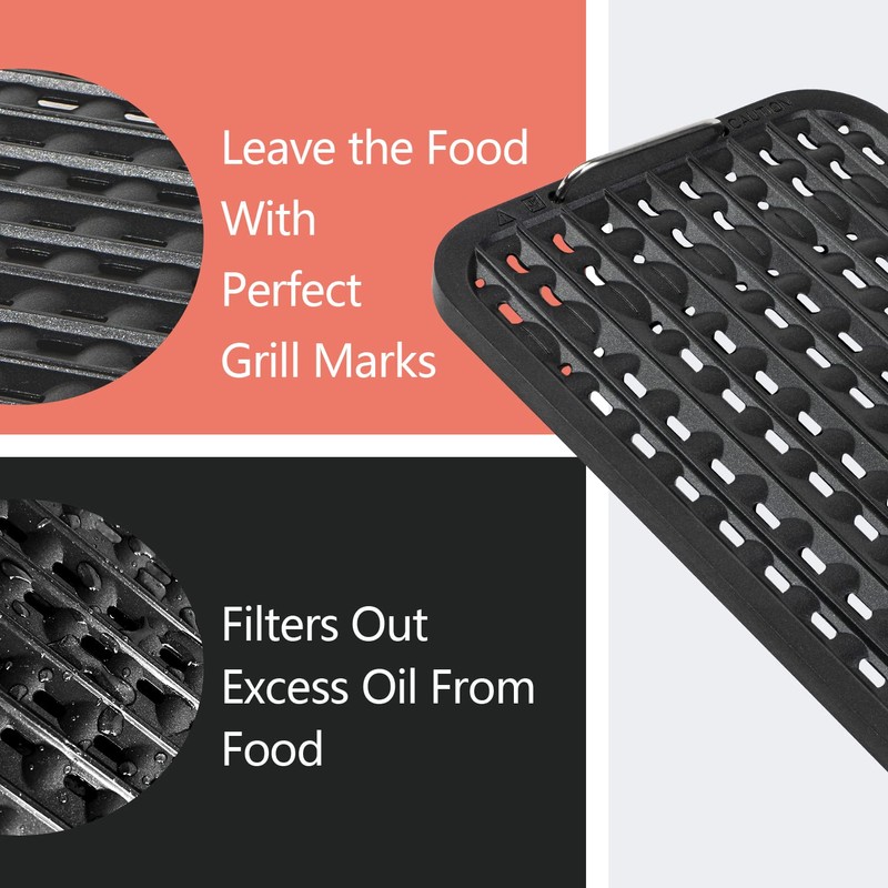 Cusimax Non-stick Perforated Grill Pan, Stove Top Grill Plate, Cast