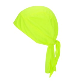 PATIKIL Sweat Wicking Cap, Skull Cap Football for Men Dew Rags Breathable Cooling Helmet Liner Bandana for Cycling Running Sports Hat, Fluorescent Green