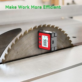Rechargeable Digital Angle Finder Magnetic Table Saw Angle Finder Tool - Digital Inclinometer -4 of 90 Degree Finder Angle Cube Digital Protractor Bevel Gauge for Woodworking Micro Jig (PT183)
