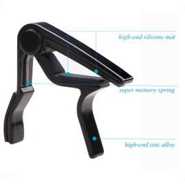 Ukulele Capo, Ukulele Clamp, Ukulele Clip, Rosewood Colour, for Soprano, Concert, Tenor, Baritone, Ukulele Professional Capo (Black)