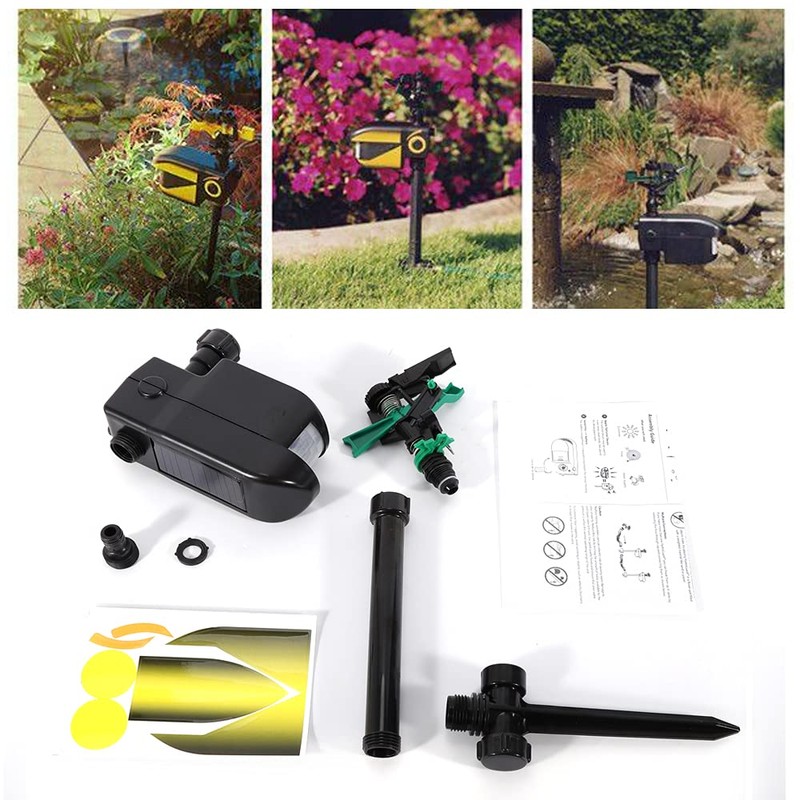 AngelcityCC Solar Sprinkler Garden Solar Motion Activated Animal Sensor Outdoor