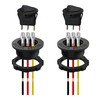 Runseaway 2Pcs Round Rocker Toggle Switch with Wire and Shell,