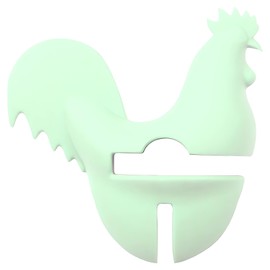 Cute Rooster Kitchen Spoon Holder - Rest Cooking Utensil Holder Pot Side Clip Spoon Holder for Pot Rooster Lid Holders - Heat Resistant & Dishwasher Safe Utensil Rest for Stove Top (Green)