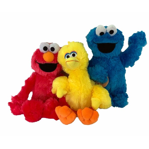 Large Set of 3 Sesame Street Plush Toys. 14-15 inches