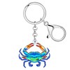 HUAGEO Acryl Niedlich Bunte Krabbe Schlüsselanhänger Ozean Tiere Schlüsselringe Rucksack