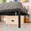 Elephance 18 Inch Queen Bed Frame with Storage Space No
