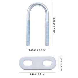 GLEAVI 6 Pcs Round U Bolts: Stainless Steel Round Bend U Clamp U Shaped Bolts for Hardware Marine Automobiles Trailer