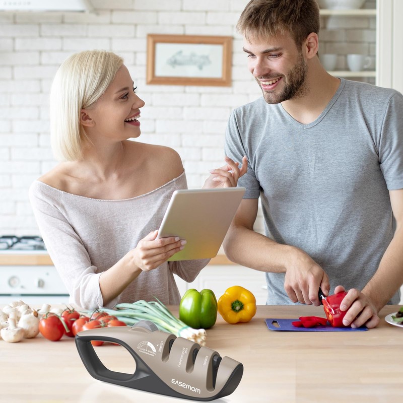 Knife Sharpeners for Kitchen, 5 Adjustable Sharpening Angle - Handheld
