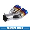 A ABSOPRO Car Double Exhaust Tip Pipe Heart Shape 2.5