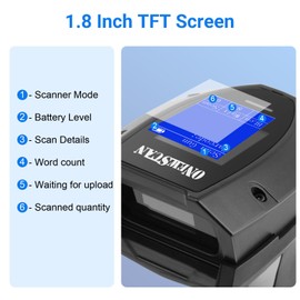 2D Barcode Scanner, ONEWSCAN Wireless QR Code Scanner 2 in 1 Handheld Bar Code Scanners with Stand 2.4G Wireless & USB Wired Connection 1D&PDF417 Data Matrix Automatic Barcode Reader