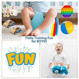Potty Training Rewards - Potty Training Rewards Toys Prizes Treats for Boys Toddlers, Treasure Box Rewards, Potty Sticker Chart, 250 Potty Motivational Stickers, Potty Rewards Set