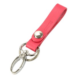 CORTEE Keychain, Made in Japan, Leather, Okinawa, Unisex, Carabiner, Stylish, Cute, Genuine Leather, Gift, Anti-Loss, Easy Removal, Car, Bicycle, Motorcycle,, Pink
