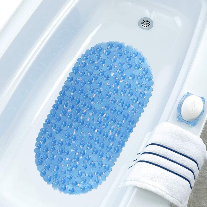 Non Slip Bath Mat for Bathroom Pebbles Frosted Anti Mould
