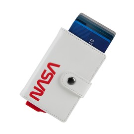 Goblue NASA Inspired Aerospace Aluminum Card Case, Advanced RFID Protection, Quick Flip Mechanism, Ultra Lightweight for Men and Women, White, Modern