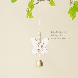 Butterfly Hanging Bell Door Opening Bell Good Luck Hanging Bell Door Wall Decoration for Entrance Window Hanging Decoration Wind Chime Home Bell