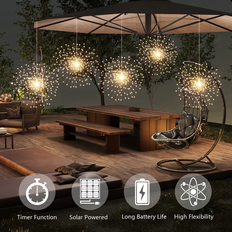 PXBNIUYA 1 Pack Starburst Sphere Lights with Remote Control,200 LED