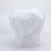 Winware White Chef's Hat - Poly/Cotton Blend - Hook and