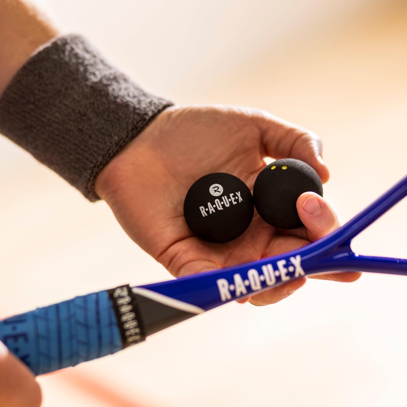 Raquex Squash Balls - Tube of 3. 4 x Speed