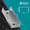 VOOXA Aluminium C Profile Connector 45 x 25 x 100