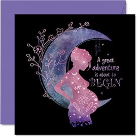 New Baby Card Unisex - Great Adventure - Pregnancy Baby On The Way Cards, Expecting A Baby, Congrats New Mum Cards, 145mm x 145mm Baby Greeting Cards for Future Mother Father Parents