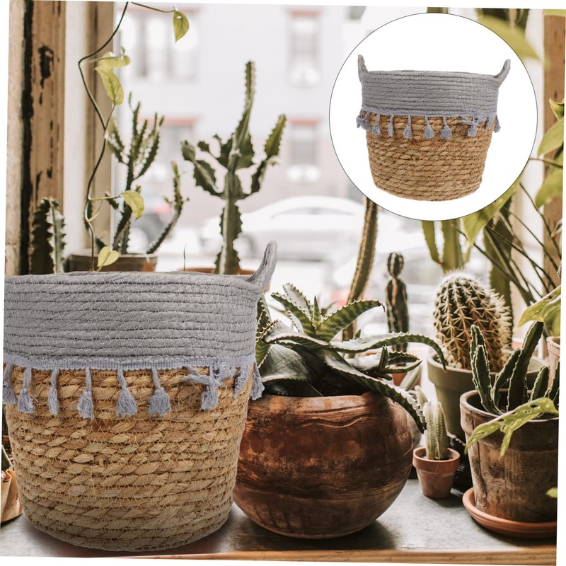 Alipis 1Pc Hand Woven Woven Fruit Basket Simple Decorative Vegetable