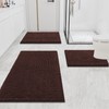 Smiry Luxury Chenille Toilet Rugs U-Shaped 20''x20'', Soft Absorbent Non-Slip