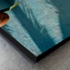 CUADRO DECORATIVO COCOS Y PALMERAS CON PARED TURQUESA (40X27CM)