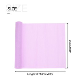 TOP-VIGOR Crepe Paper Roll 2.5m Long 10" Wide Wedding Ceremony Various Large Festival Decoration Light Purple