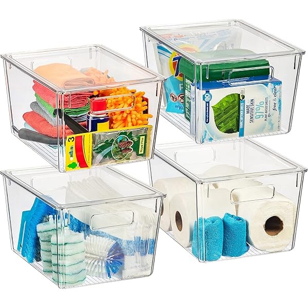 ClearSpace X-Large Plastic Storage Bins With Lids - Perfect for