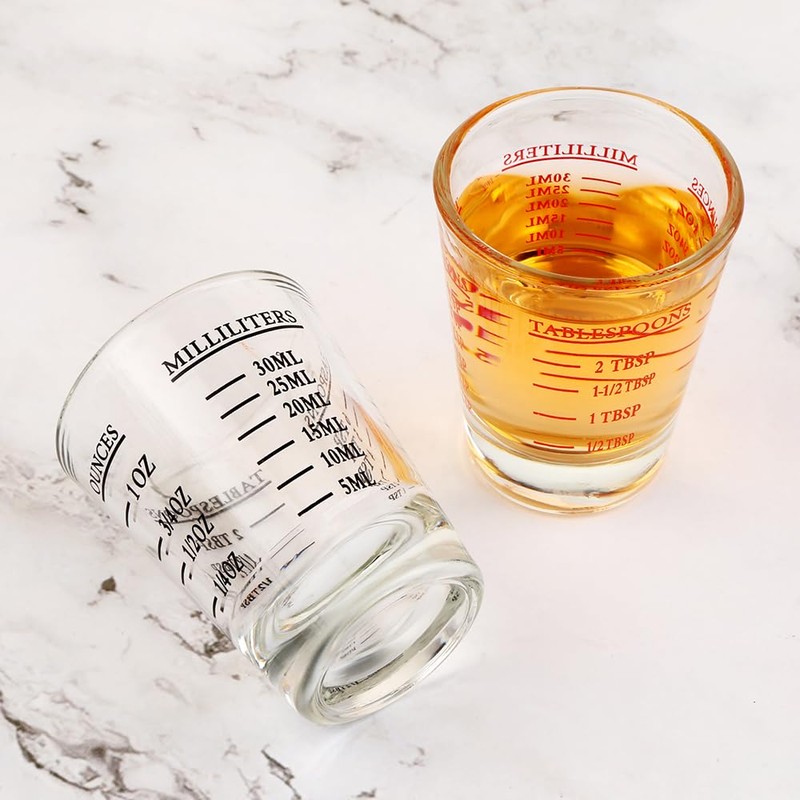 BTGLLAS Set of 2 Shot Glasses - Heavy Glass, Perfect