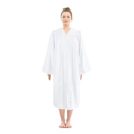goprety Unisex Matte Choir Robes Graduation Gown Judge Costume Baptismal Robes for Adults