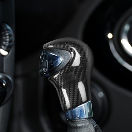 UOADA Real Hard Carbon Fiber Gear Shift Knob Head Cover Automotive Lever Molding Car Interior Accessories for Mini Cooper R55/R55 LCI R56/R56 LCI R57/R57 LCI R58 R59 R60 R61 2007-2014
