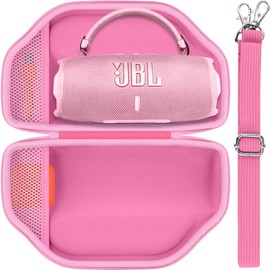 Baval Hard Portable Case Compatible with JBL Charge 6/Charge 5 Portable Waterproof Bluetooth Speaker(Pink Case)