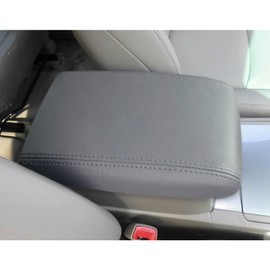 DEYTOP Center Console Cover for Toyota Highlander 2008-2013 Car Armrest Cover for Toyota Highlander 2013 Accessorie Anti-Scratch Leather Armrest Pad Protector (Gray)