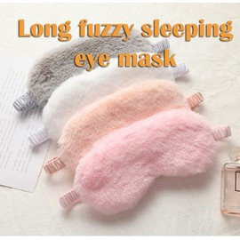 AKOAK 1 Pack Plush Sleep Eye Mask, Soft and Comfortable, Breathable Light Blocking Sleep Protector, Suitable for Adults, Children, Birthday Party Gifts (Deep Pink)