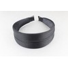 Black headband 1 5/8" wide shiny satin fabric covered hair